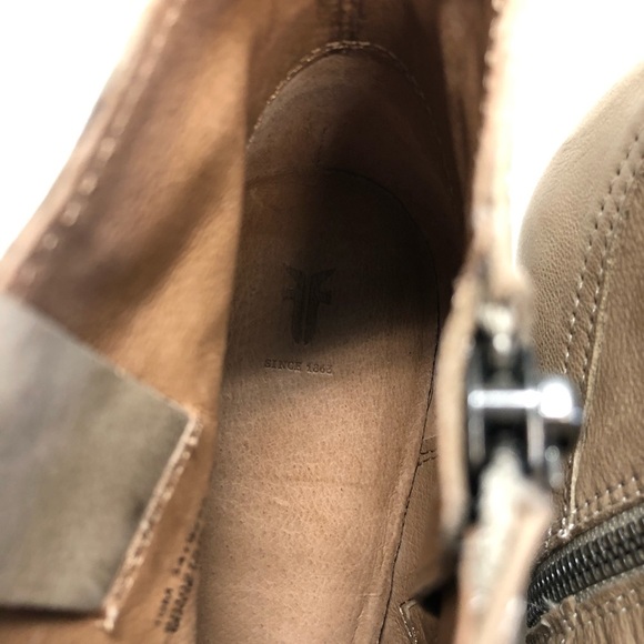 Frye Ash Reina Leather Booties Sz 10 - Picture 7 of 11